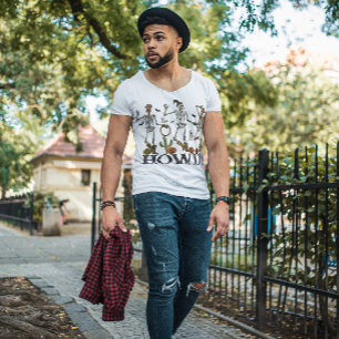 CAMISETA HALLOWEEN COWBOY SKELETONS DANCING   WILD WEST