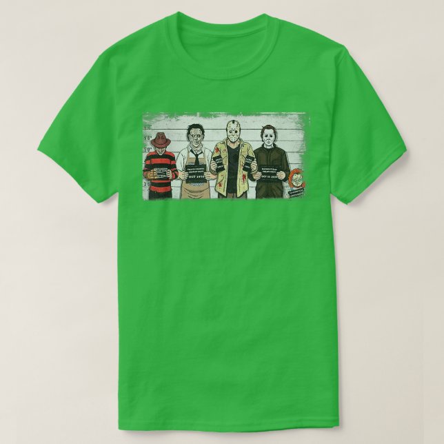 Camiseta Halloween Creepy Legends Killer Mugshots Horror Fa (Diseño del anverso)