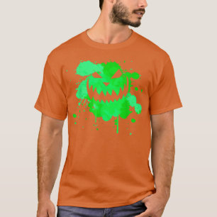 Camiseta Halloween Creepy Malvado Jack o Lantern Cara sonri