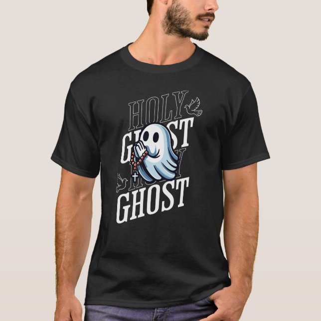 Camiseta Halloween cristiano fantasma (Anverso)