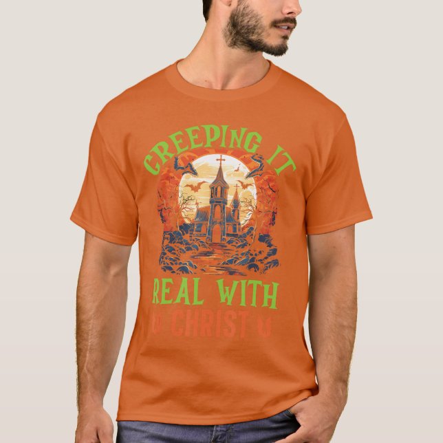 Camiseta Halloween cristiano Jesucristo Truco o trato Ch (Anverso)