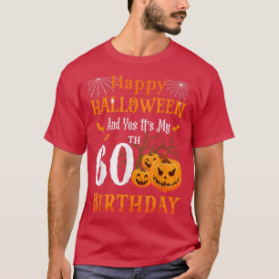 Camiseta Halloween Cumpleaños Calabaza Fiesta de 60 años de