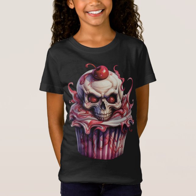 CAMISETA HALLOWEEN CUPCAKES SPOOKY WATERCOLOR (Anverso)