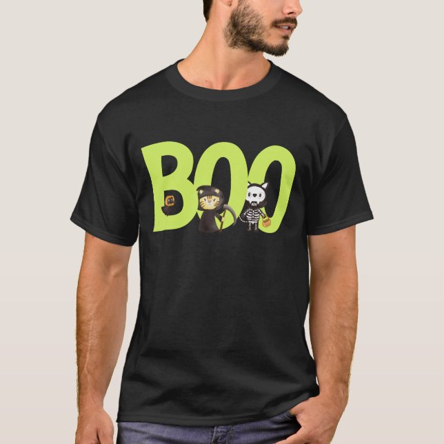 Camiseta Halloween cutáneo de brote de animales (Anverso)