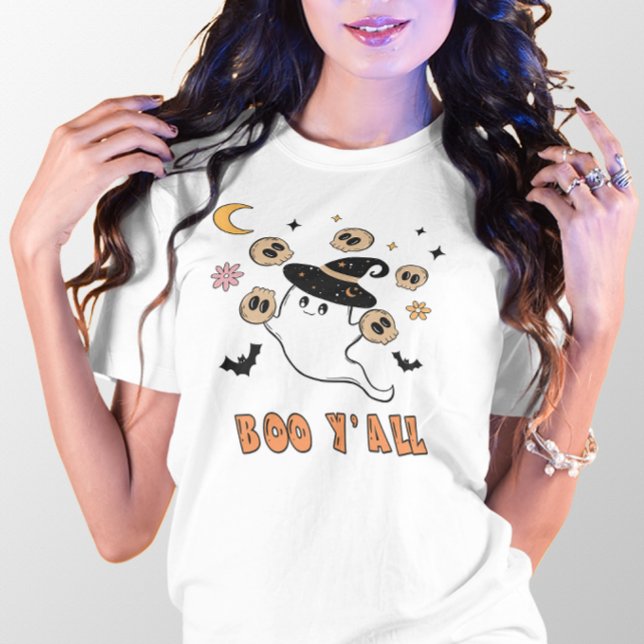CAMISETA HALLOWEEN CUTE BOO Y'ALL GHOST, BATES Y HERRAMIENT (Subido por el creador)
