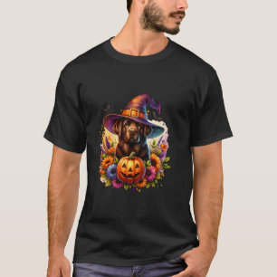 Camiseta Halloween Cute Chocolate Labrador perro Scary Pump