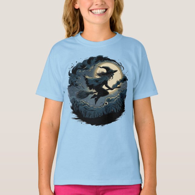 Camiseta Halloween Cute Scary Witch (Anverso)
