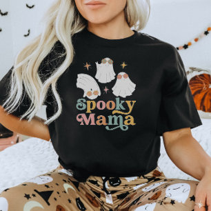 Camiseta Halloween Cute Spooky Mama Retro Font