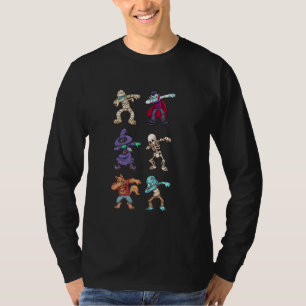 Camiseta Halloween Dabbing Mummy Zombie Witch Dab Costume H