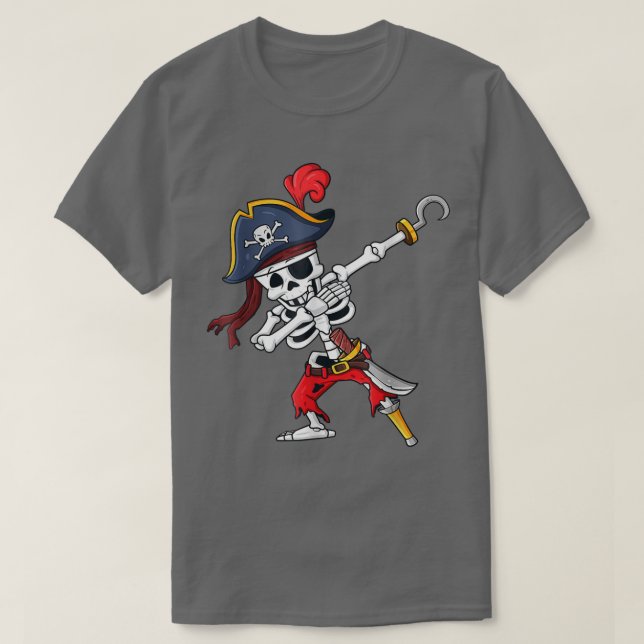Camiseta Halloween Dabbing Pirate Skeleton Funny Dab Boys G (Diseño del anverso)