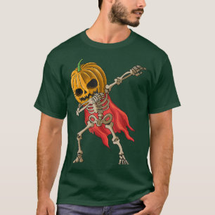 Camiseta Halloween Dabbing Skeleton Calabaza Jack O Lantern