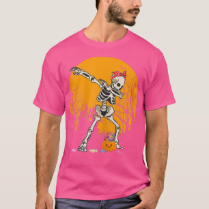 Camiseta Halloween Dabbing Skeleton Disstume niños Chicas P