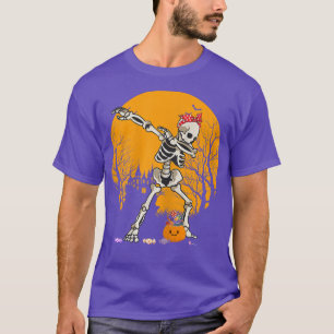 Camiseta Halloween Dabbing Skeleton Disstume niños Chicas P