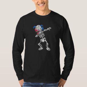 Camiseta Halloween Dabbing Skeleton Scary Clown