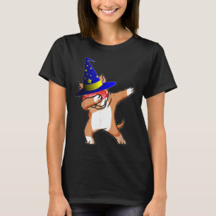 Camiseta Halloween Dabbing Wizard Pitbull Puppy Dog WWW H