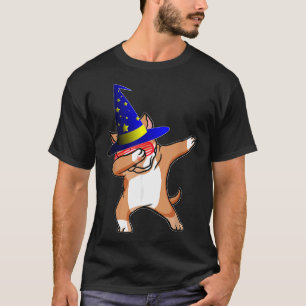 Camiseta Halloween Dabbing Wizard Pitbull Puppy Dog WWW H