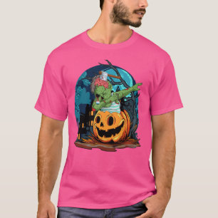 Camiseta Halloween Dabbing Zombie Brain Funny para hombres