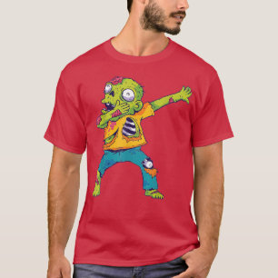 Camiseta Halloween Dabbing Zombie Brain Funny para hombres