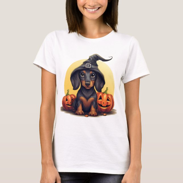 Camiseta Halloween Dachshund (Anverso)
