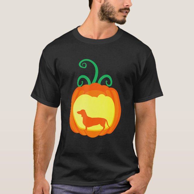 Camiseta Halloween Dachshund Dog Dachshund Halloween Lanter (Anverso)