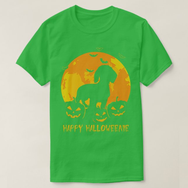 Camiseta Halloween Dachshund Jack O Lantern Dog Pumpkin Fun (Diseño del anverso)