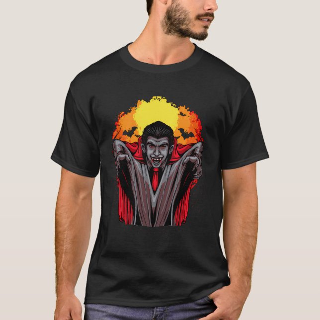 Camiseta Halloween Dadcula Monster Dracula Vampiro (Anverso)