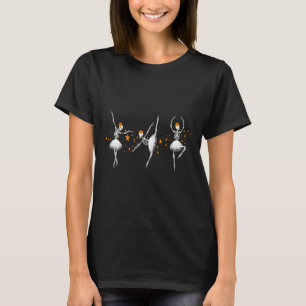 Camiseta Halloween Dancing Skeleton Llerina Llet Mujeres Ch