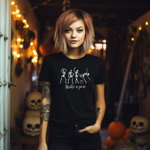 Camiseta Halloween Dancing Skeleton Strike A Pose Funny