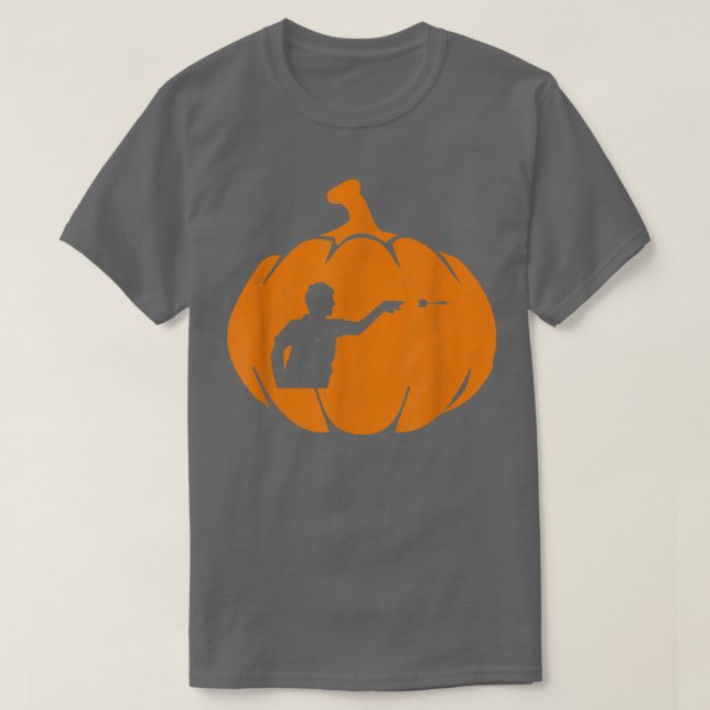 Camiseta Halloween Darts Pumpkin Darting (Diseño del anverso)