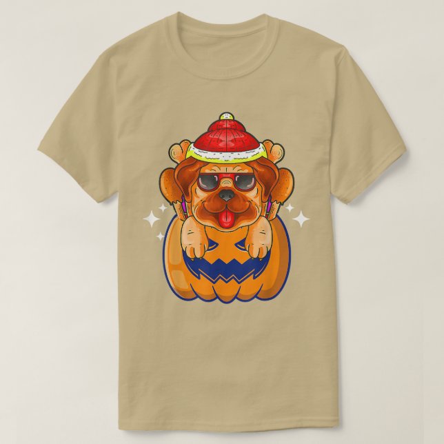 Camiseta Halloween de Acción de Gracias Hombres de Calabaza (Diseño del anverso)