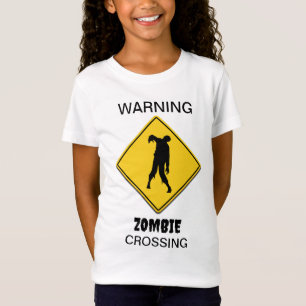 Camiseta Halloween de advertencia zombi
