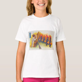 Camiseta Halloween de alegría (gatos negros)