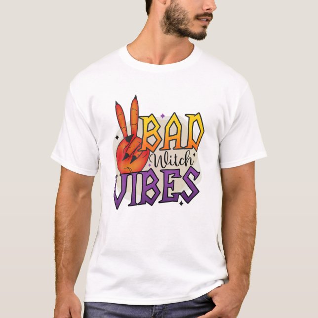 Camiseta Halloween de Bad Witch Vibes (Anverso)