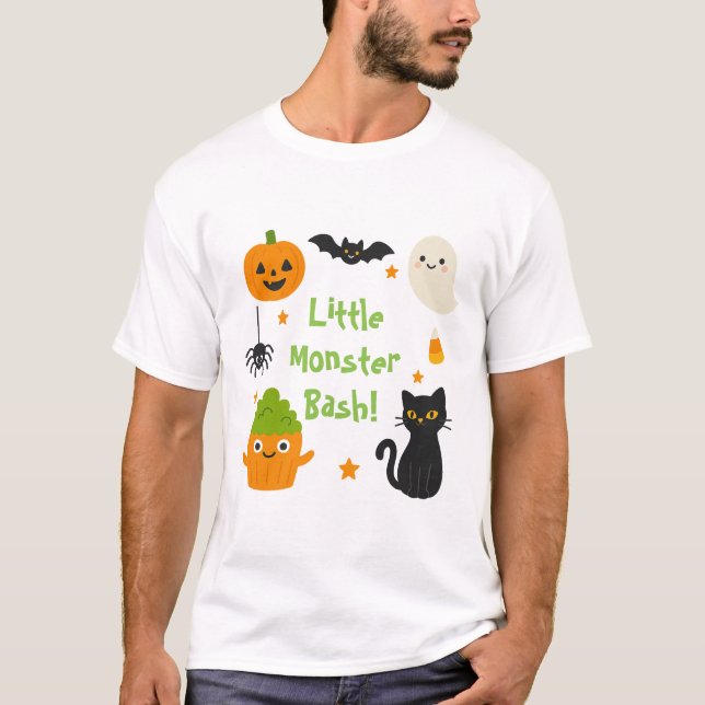 Camiseta Halloween de Bash de Monstruo Pequeño - Cute Sombr (Anverso)