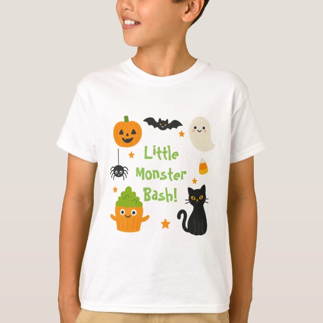 Camiseta Halloween de Bash de Monstruo Pequeño - Cute Sombr (Anverso)