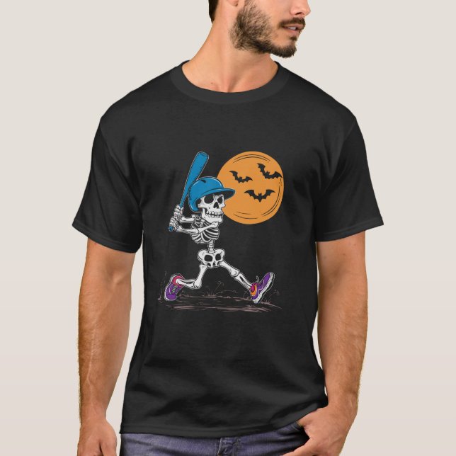 Camiseta Halloween De Béisbol Fantasía Trick Pitcher O (Anverso)