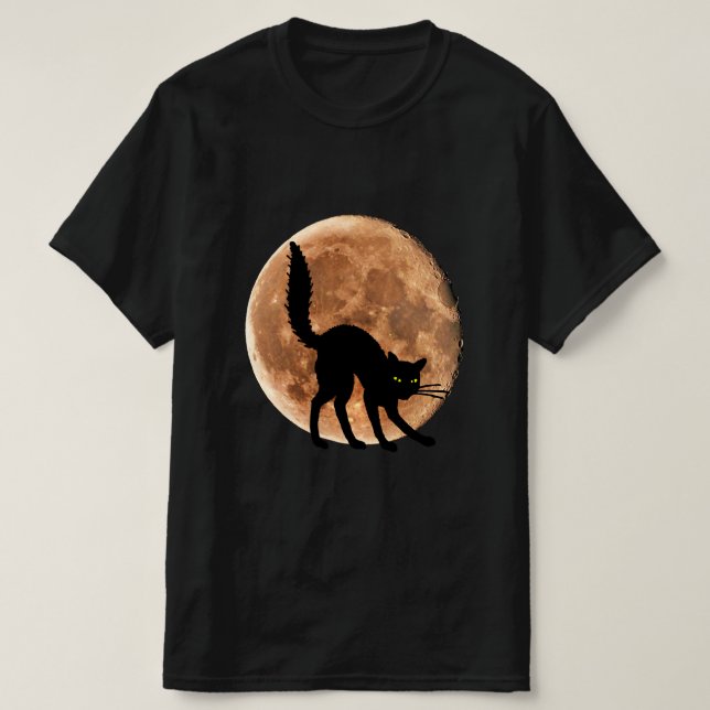 Camiseta Halloween de Black Cat Moon (Diseño del anverso)