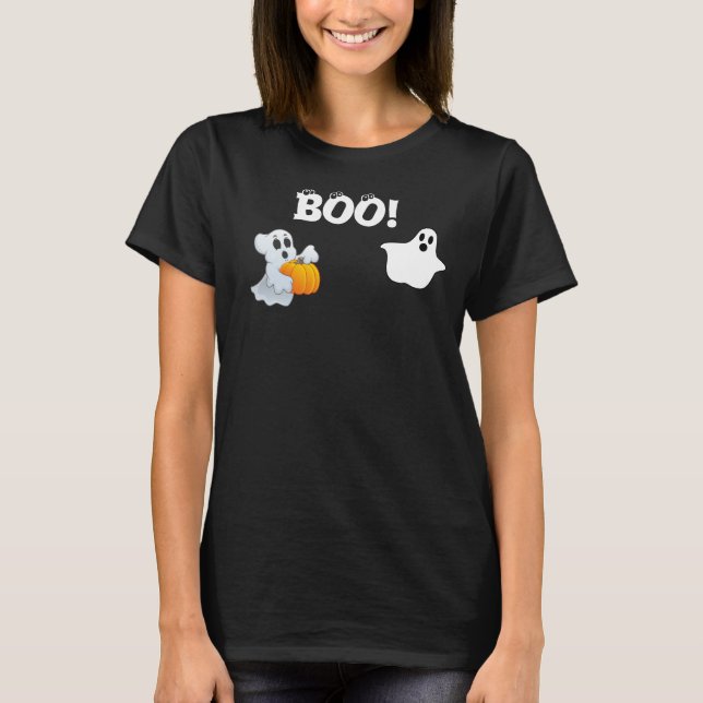 Camiseta Halloween de Boo femenino (Anverso)