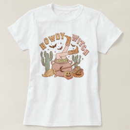 Camiseta Halloween de brujas occidentales de moda Howdy Wit