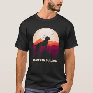 Camiseta Halloween de Bulldog y luna norteamericanos