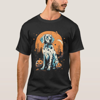 Camiseta Halloween de calabaza dálmata disfraz perro cachor