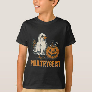 Camiseta Halloween de calabaza de pollo de pollo fantasma d