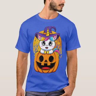 Camiseta Halloween de calabaza de U Lantern con unicornio