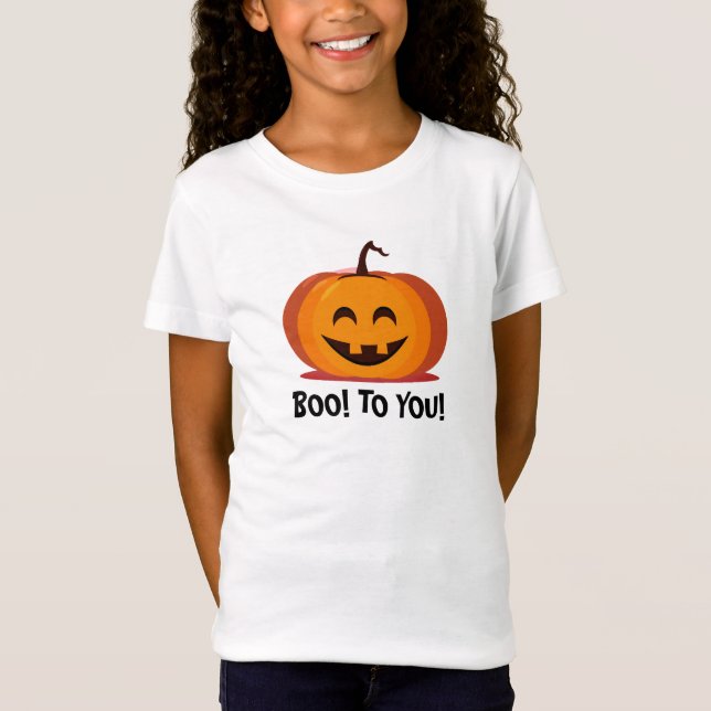 Camiseta Halloween de calabaza sonriente personalizar (Anverso)