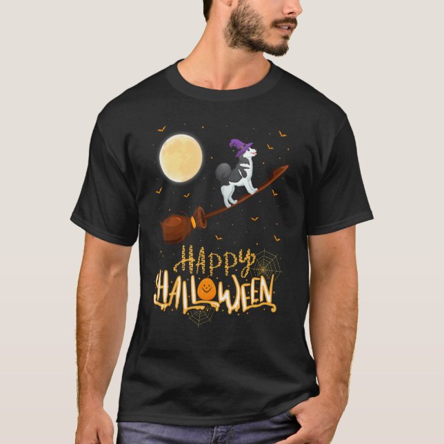 Camiseta Halloween de caza de perras de Malamute (Anverso)