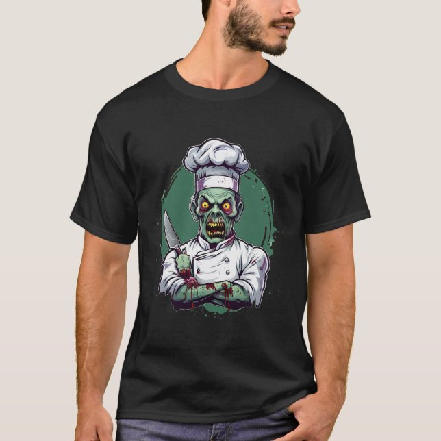 Camiseta Halloween de Chef Zombie (Anverso)
