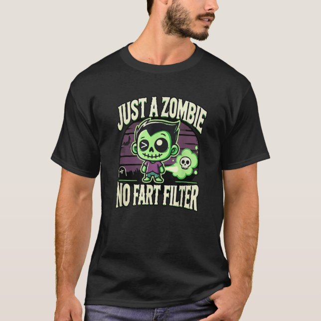Camiseta Halloween de chiste de chispa zombi sin filtro de  (Anverso)