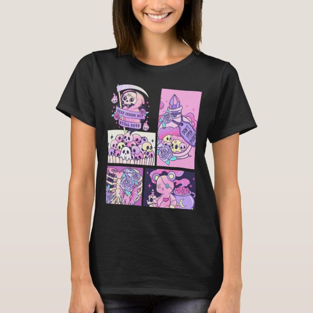 Camiseta Halloween de Cute Pink Grim Reaper (Anverso)