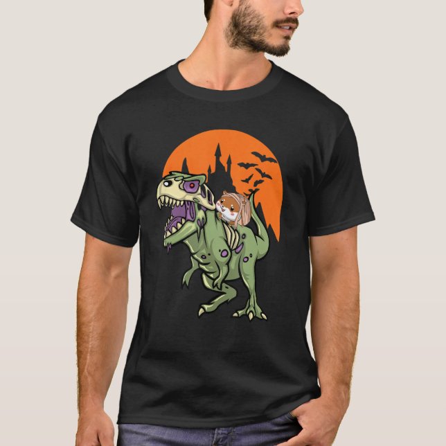 Camiseta Halloween De Dinosaurio De Hamster Mummy Para Niño (Anverso)