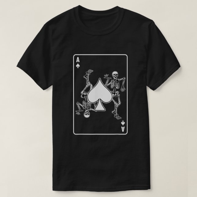 Camiseta Halloween De Disfraces De Cartas De Juego De Esboz (Diseño del anverso)